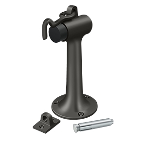Deltana DSF630U10B Floor Mount 6" Bumper with Hook & Eye HD Solid Brass - Click Image to Close
