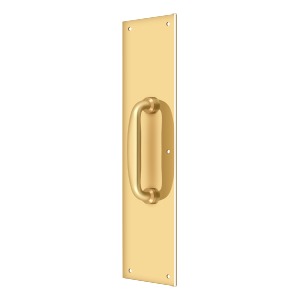 Deltana PPH55CR003 Push Plate with Handle 3 1/2"x 15 " - Handle 5 1/4"