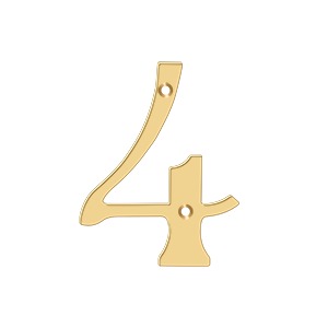 Deltana RN4-4 4" Numbers Solid Brass