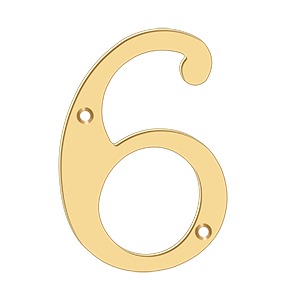 Deltana RN6-6 6" Numbers Solid Brass