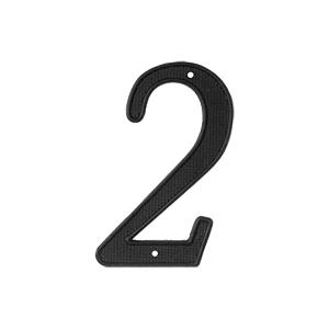 Deltana RNZ4-2 4" Numbers Zinc Die-Cast Black