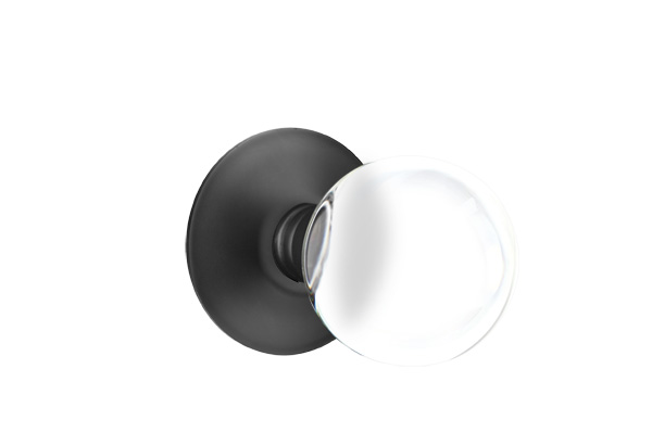 Emtek 5057BLUS19 Dummy, Pair. Modern Rosette. Bristol Knob. Flat Black