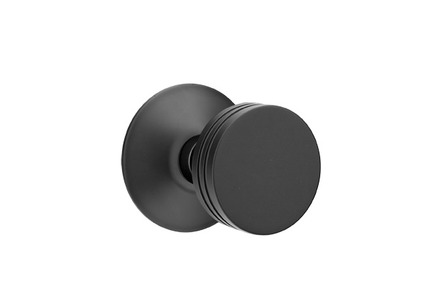 Emtek 5057BNUS19 Dummy, Pair. Modern Rosette. Bern Knob. Flat Black