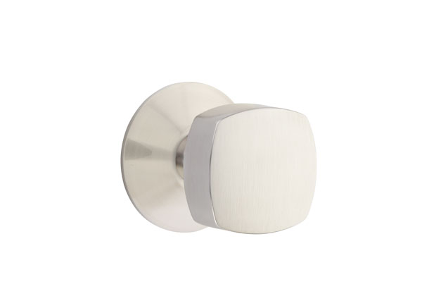 Emtek 5057FRKUS15 Dummy, Pair. Modern Rosette. Freestone Knob. Satin Nickel