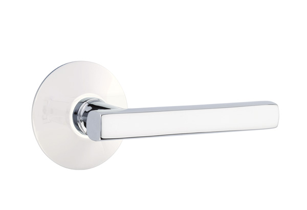 Emtek 5057FRLUS26 Dummy, Pair. Modern Rosette. Freestone Lever. Polished Chrome