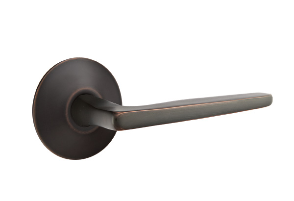 Emtek 5057HERUS10B Dummy, Pair. Modern Rosette. Hermes Lever. Oil Rubbed Bronze