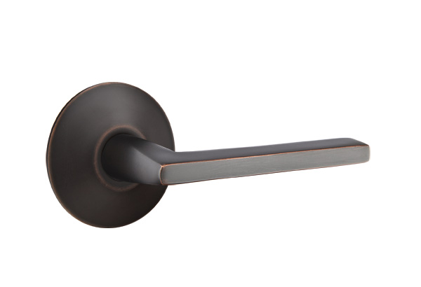 Emtek 5057HLOUS10B Dummy, Pair. Modern Rosette. Helios Lever. Oil Rubbed Bronze