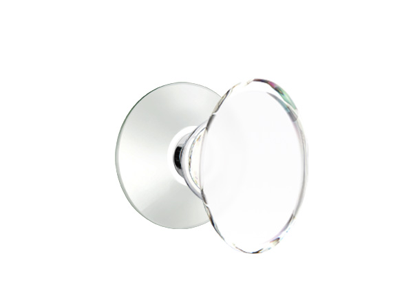 Emtek 5057HTUS26 Dummy, Pair. Modern Rosette. Hampton Knob. Polished Chrome