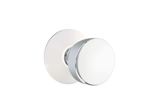 Emtek 5057LAUUS26 Dummy, Pair. Modern Rosette. Laurent Knob. Polished Chrome