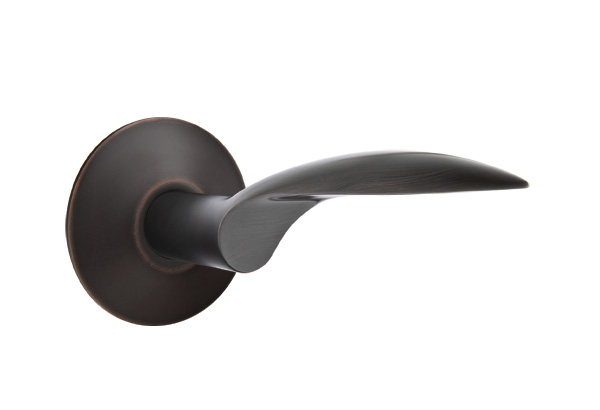 Emtek 5057MCUS10B Dummy, Pair. Modern Rosette. Mercury Lever. Oil Rubbed Bronze