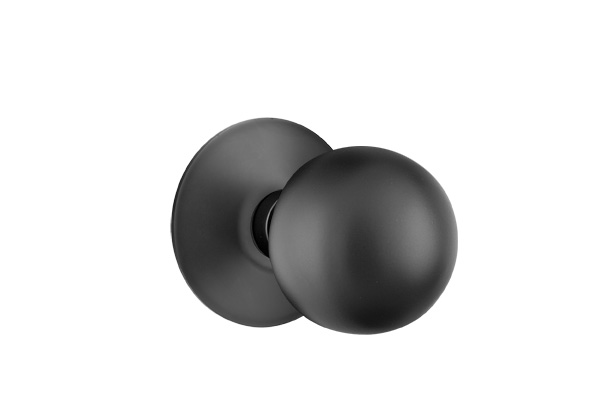 Emtek 5057ORBUS19 Dummy, Pair. Modern Rosette. Orb Knob. Flat Black