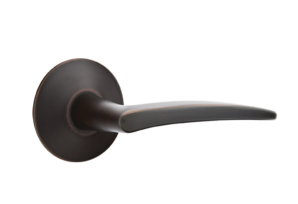 Emtek 5057POSUS10B Dummy, Pair. Modern Rosette. Poseidon Lever. Oil Rubbed Bronze