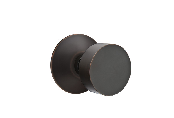 Emtek 5057ROUUS10B Dummy, Pair. Modern Rosette. Round Knob. Oil Rubbed Bronze