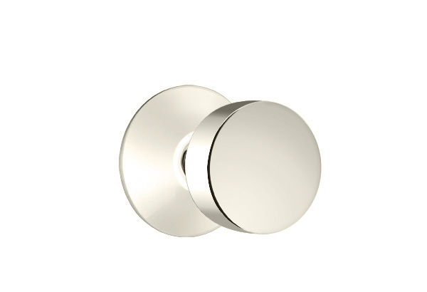 Emtek 5057ROUUS14 Dummy, Pair. Modern Rosette. Round Knob. Polished Nickel-Lifetime