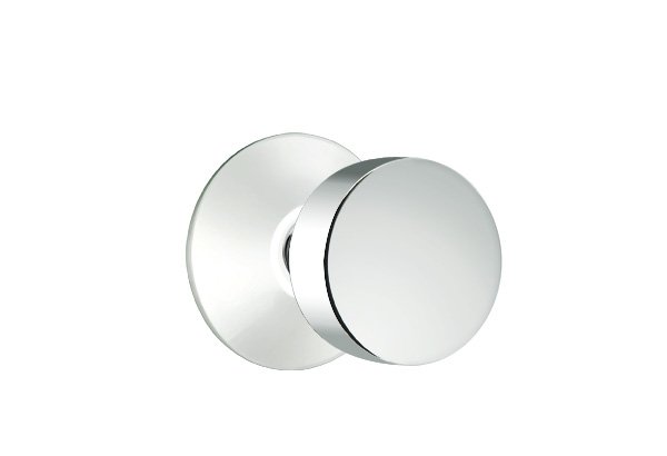 Emtek 5057ROUUS26 Dummy, Pair. Modern Rosette. Round Knob. Polished Chrome