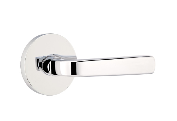 Emtek 5057SIOUS26 Dummy, Pair. Modern Rosette. Sion Lever . Polished Chrome