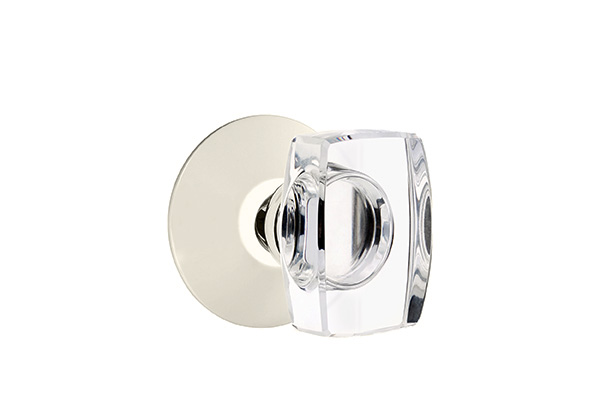 Emtek 5057WSUS14 Dummy, Pair. Modern Rosette. Windsor Knob. Polished Nickel-Lifetime