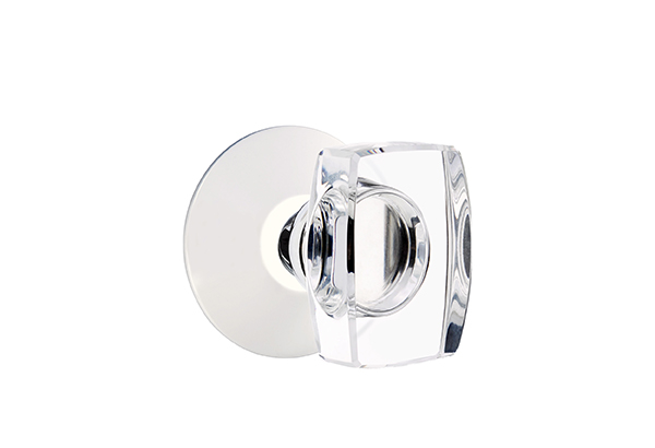 Emtek 5057WSUS26 Dummy, Pair. Modern Rosette. Windsor Knob. Polished Chrome