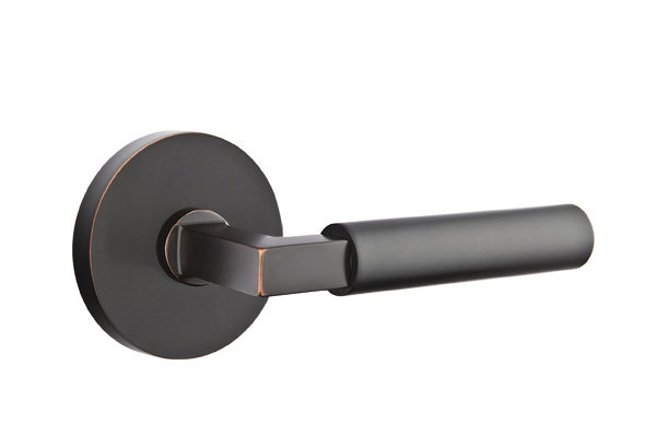 Emtek 5059HECUS10B Dummy, Pair. Disk Rosette. Hercules Lever. Oil Rubbed Bronze