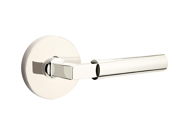 Emtek 5059HECUS14 Dummy, Pair. Disk Rosette. Hercules Lever. Polished Nickel-Lifetime