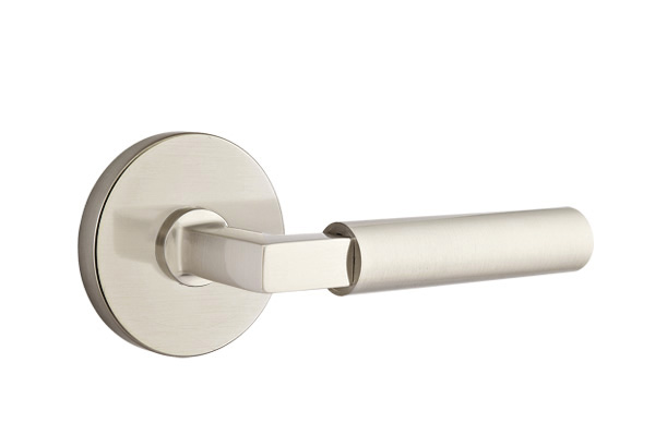 Emtek 5059HECUS15 Dummy, Pair. Disk Rosette. Hercules Lever. Satin Nickel