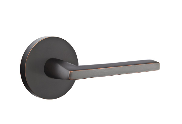 Emtek 5059HLOUS10B Dummy, Pair. Disk Rosette. Helios Lever. Oil Rubbed Bronze