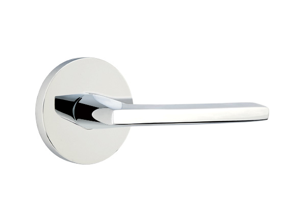 Emtek 5059HLOUS26 Dummy, Pair. Disk Rosette. Helios Lever. Polished Chrome