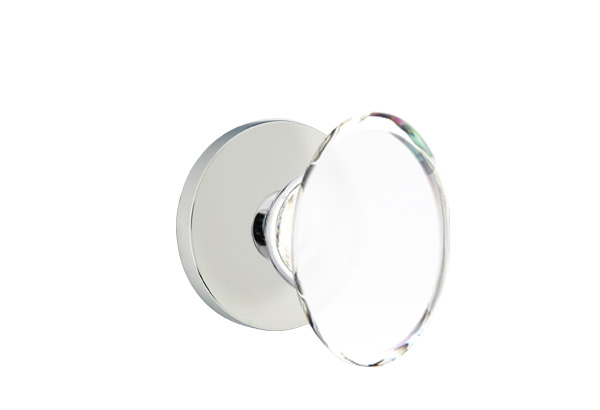 Emtek 5059HTUS26 Dummy, Pair. Disk Rosette. Hampton Knob. Polished Chrome