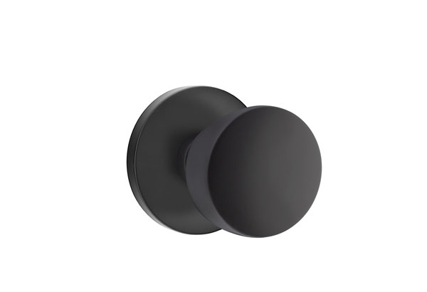 Emtek 5059LAUUS19 Dummy, Pair. Disk Rosette. Laurent Knob. Flat Black