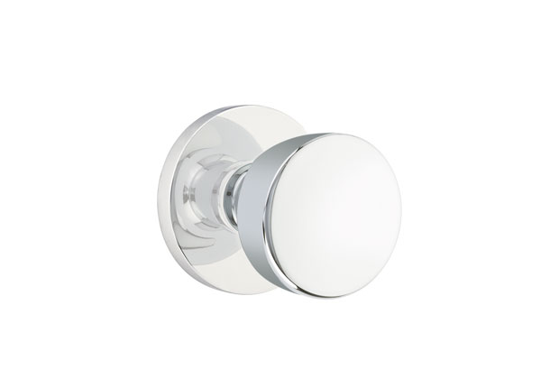 Emtek 5059LAUUS26 Dummy, Pair. Disk Rosette. Laurent Knob. Polished Chrome