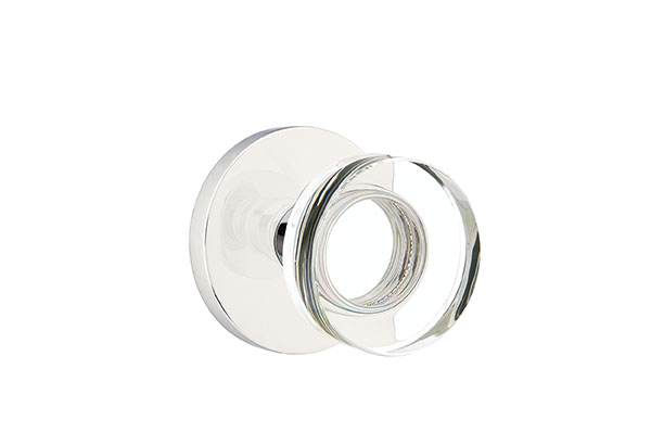 Emtek 5059MDCUS26 Dummy, Pair. Disk Rosette. Modern Disc Knob. Polished Chrome