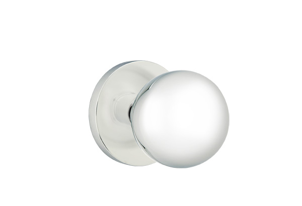 Emtek 5059ORBUS26 Dummy, Pair. Disk Rosette. Orb Knob. Polished Chrome