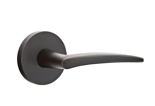 Emtek 5059POSUS10B Dummy, Pair. Disk Rosette. Poseidon Lever. Oil Rubbed Bronze