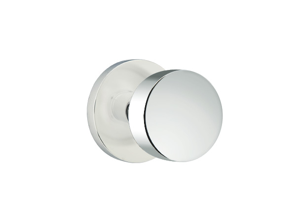 Emtek 5059ROUUS26 Dummy, Pair. Disk Rosette. Round Knob. Polished Chrome