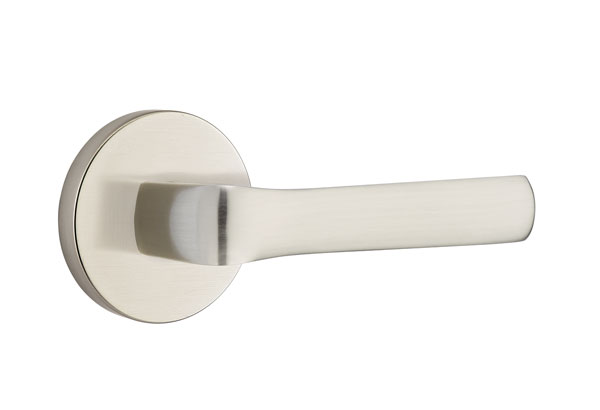 Emtek 5059SPNUS15 Dummy, Pair. Disk Rosette. Spencer Lever. Satin Nickel