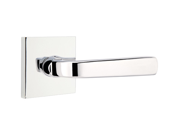 Emtek 5050SIOUS26 Dummy, Pair. Square Rosette. Sion Lever . Polished Chrome