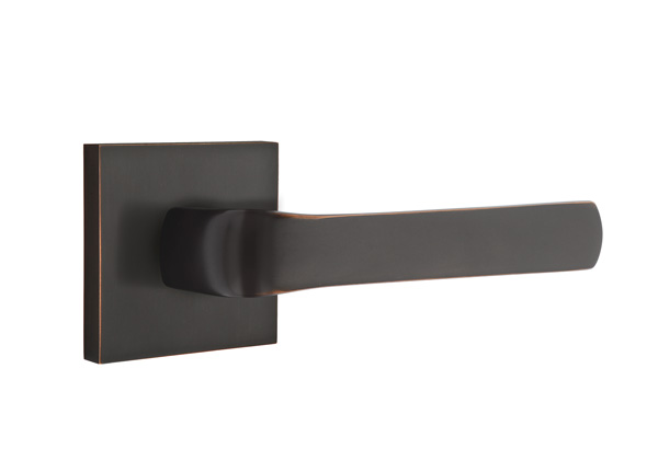 Emtek 5050SPNUS10B Dummy, Pair. Square Rosette. Spencer Lever. Oil Rubbed Bronze