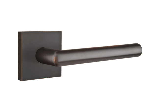 Emtek 5050STUUS10B Dummy, Pair. Square Rosette. Stuttgart Lever. Oil Rubbed Bronze