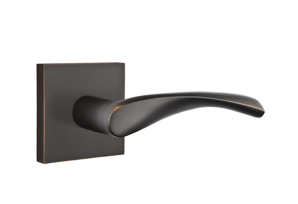 Emtek 5050TRTUS10B Dummy, Pair. Square Rosette. Triton Lever. Oil Rubbed Bronze