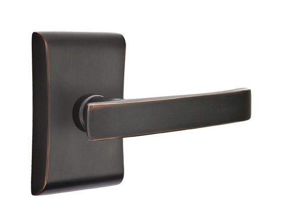 Emtek 5051GVUS10B Dummy, Pair. Neos Rosette. Geneva Lever. Oil Rubbed Bronze