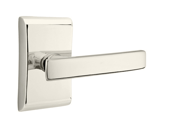 Emtek 5051GVUS14 Dummy, Pair. Neos Rosette. Geneva Lever. Polished Nickel-Lifetime