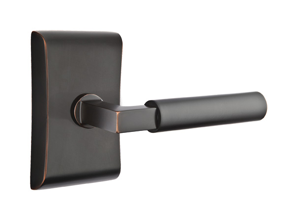 Emtek 5051HECUS10B Dummy, Pair. Neos Rosette. Hercules Lever. Oil Rubbed Bronze