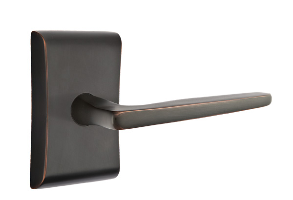 Emtek 5051HERUS10B Dummy, Pair. Neos Rosette. Hermes Lever. Oil Rubbed Bronze