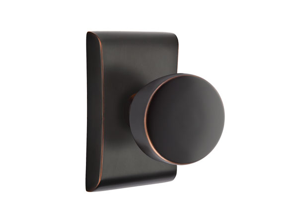 Emtek 5051LAUUS10B Dummy, Pair. Neos Rosette. Laurent Knob. Oil Rubbed Bronze