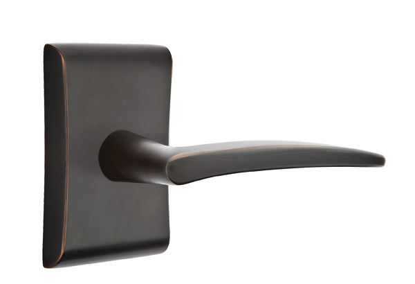 Emtek 5051POSUS10B Dummy, Pair. Neos Rosette. Poseidon Lever. Oil Rubbed Bronze