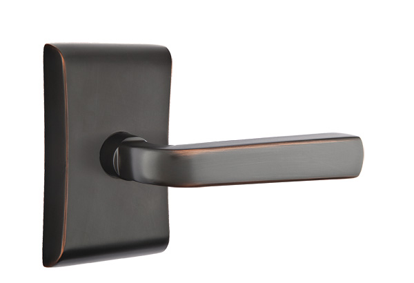 Emtek 5051SIOUS10B Dummy, Pair. Neos Rosette. Sion Lever . Oil Rubbed Bronze