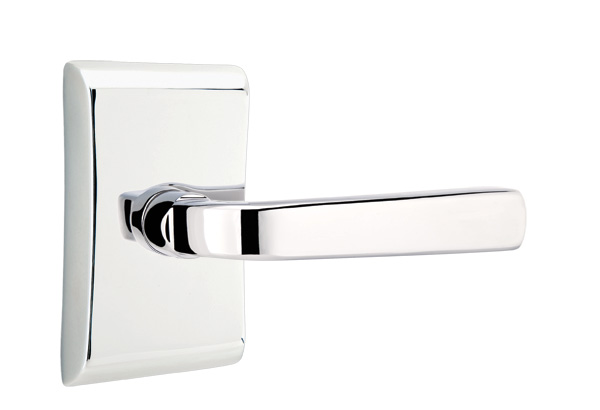 Emtek 5051SIOUS26 Dummy, Pair. Neos Rosette. Sion Lever . Polished Chrome