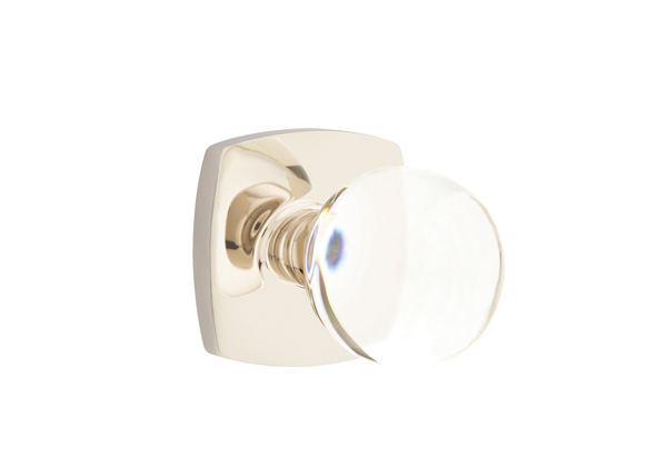 Emtek 5306BLUS14 Dummy, Pair. Urban Modern Rosette. Bristol Knob. Polished Nickel-Lifetime