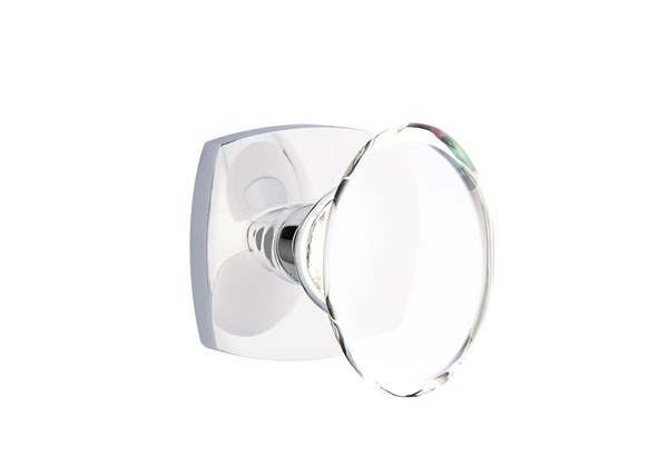 Emtek 5306HTUS26 Dummy, Pair. Urban Modern Rosette. Hampton Knob. Polished Chrome