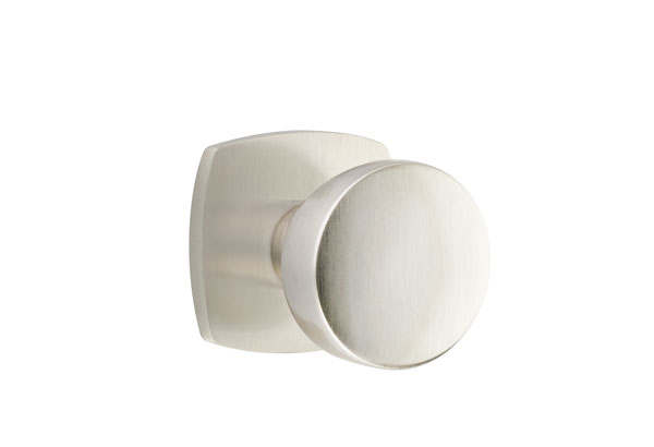 Emtek 5306LAUUS15 Dummy, Pair. Urban Modern Rosette. Laurent Knob. Satin Nickel